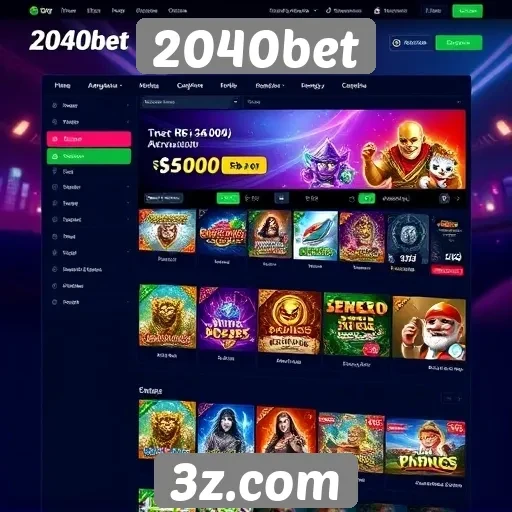 Interface e usabilidade do site 2040bet